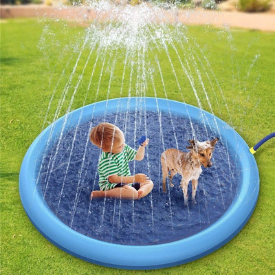 Non-Slip Splash Pad – Outdoor Water Play Mat for Kids & Dogs