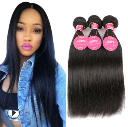 Straight Human Hair Extensions – Natural Color
