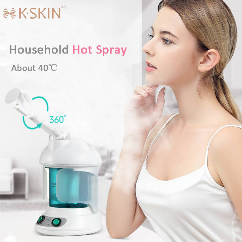 Portable Facial Steamer with Ozone – Herbal Steam Spa & Skin Moisturizer