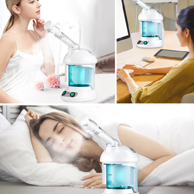 Portable Facial Steamer with Ozone – Herbal Steam Spa & Skin Moisturizer