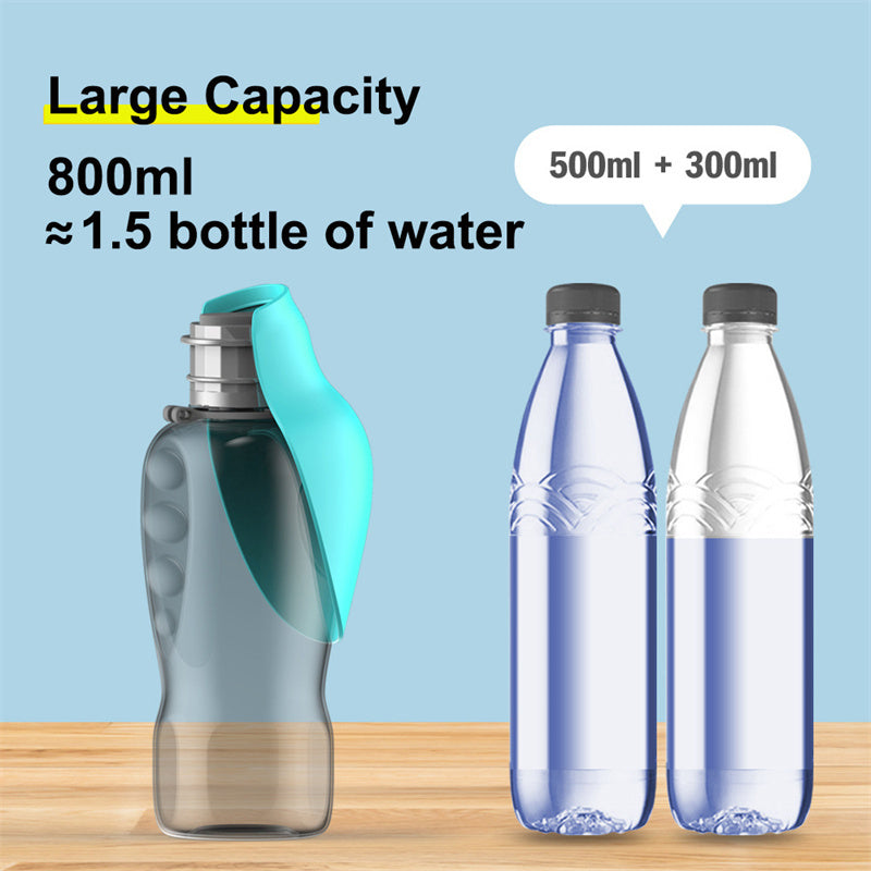 Portable Dog Water Bottle Leakproof 800ml