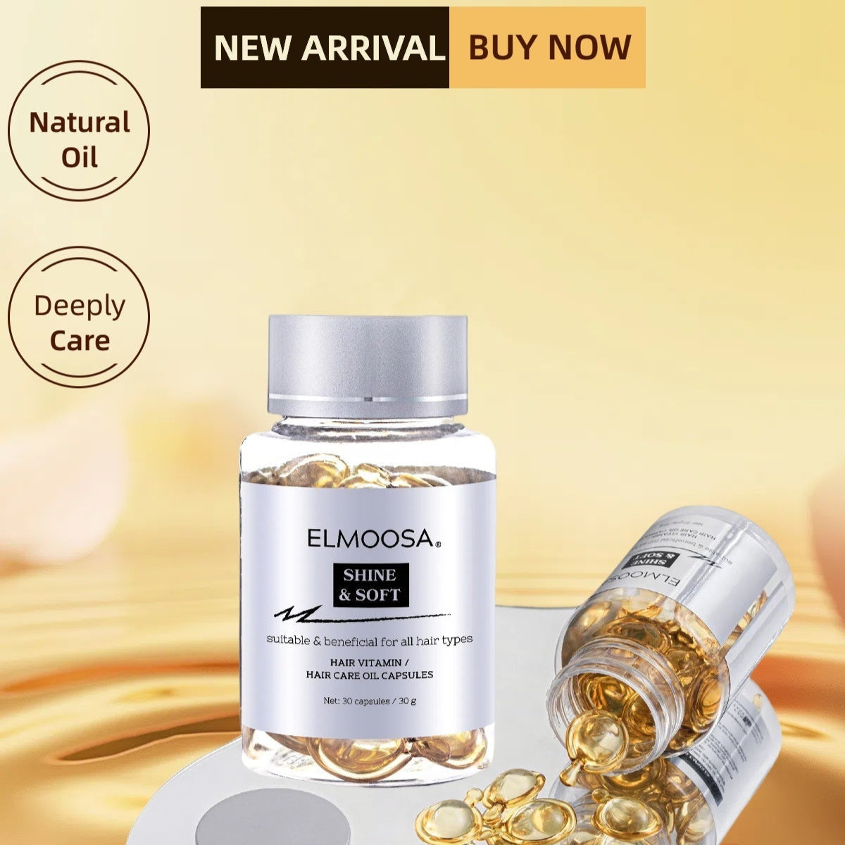 ELMOOSA Shine & Soft Hair Care Caviar Oil Capsules