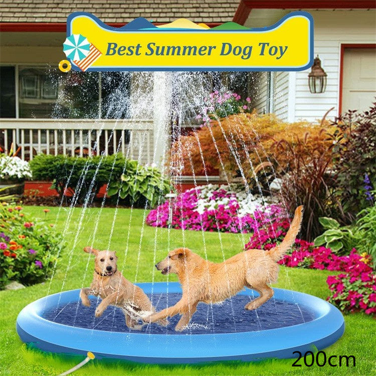 Non-Slip Splash Pad – Outdoor Water Play Mat for Kids & Dogs