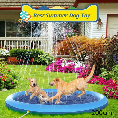 Non-Slip Splash Pad – Outdoor Water Play Mat for Kids & Dogs
