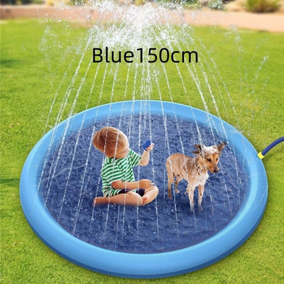 Non-Slip Splash Pad – Outdoor Water Play Mat for Kids & Dogs