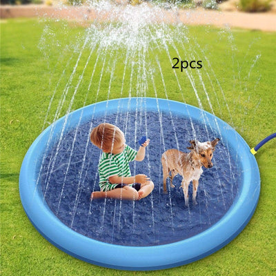 Non-Slip Splash Pad – Outdoor Water Play Mat for Kids & Dogs
