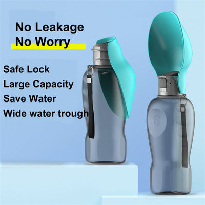 Portable Dog Water Bottle Leakproof 800ml
