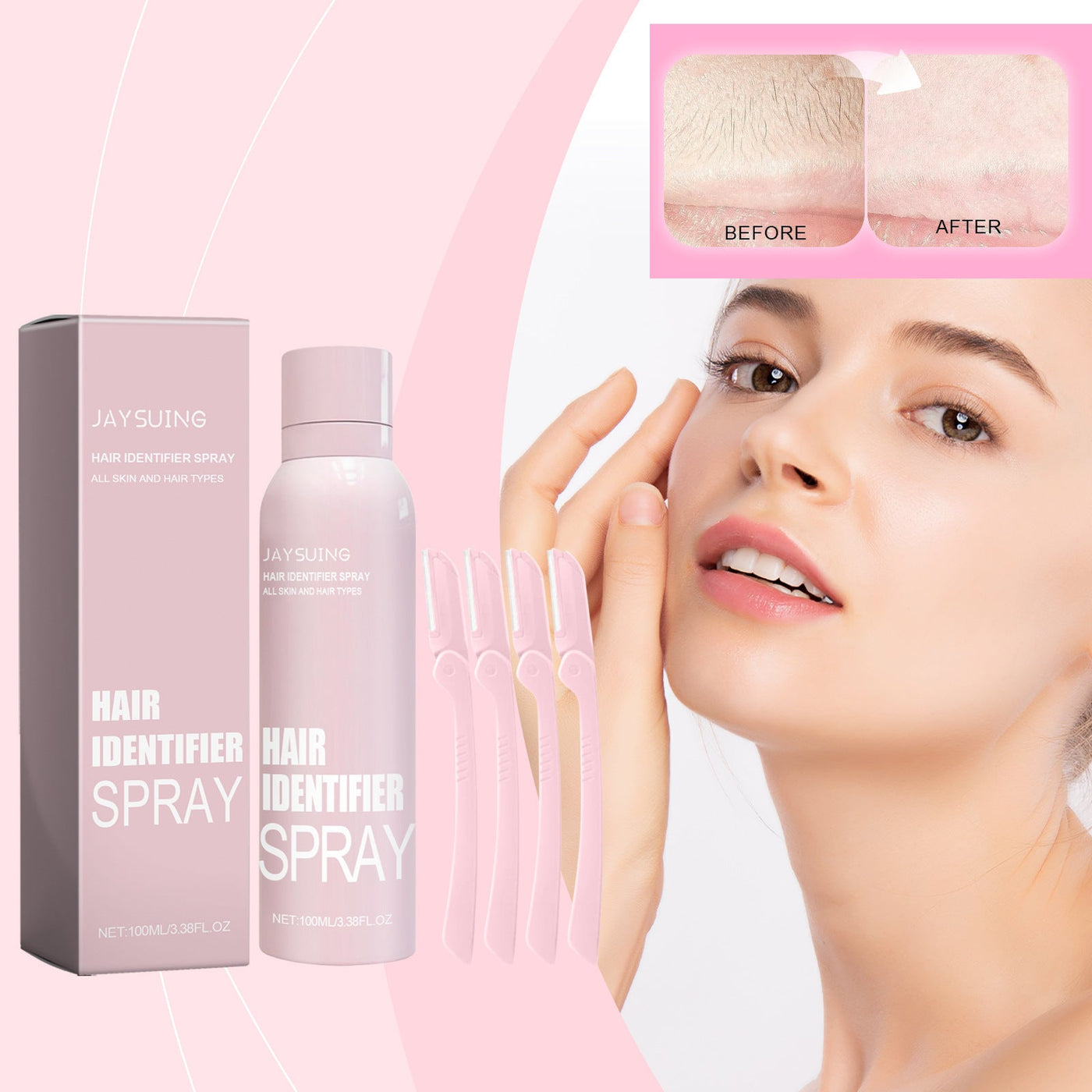 Face Shaving & Dermaplaning Spray – Moisturizing Skin Care Set