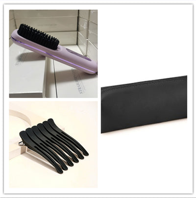 2 In 1 Straight Hair Comb Wireless Hair Straightener Brush Hair Fast Heating Portable Hot Curler USB Charging - Luxepetique
