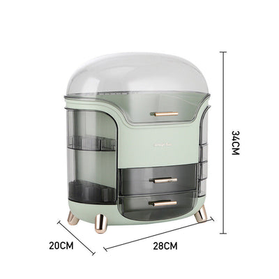 Large Cosmetic Skincare Organizer Box | Makeup Storage Case with Drawers