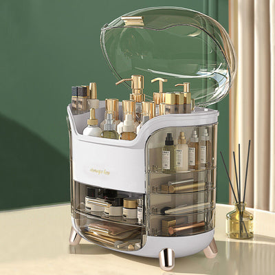 Large Cosmetic Skincare Organizer Box | Makeup Storage Case with Drawers