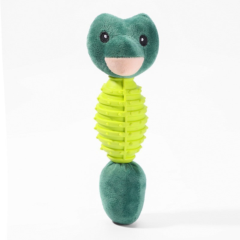 Durable squeaky toys resistant to biting.